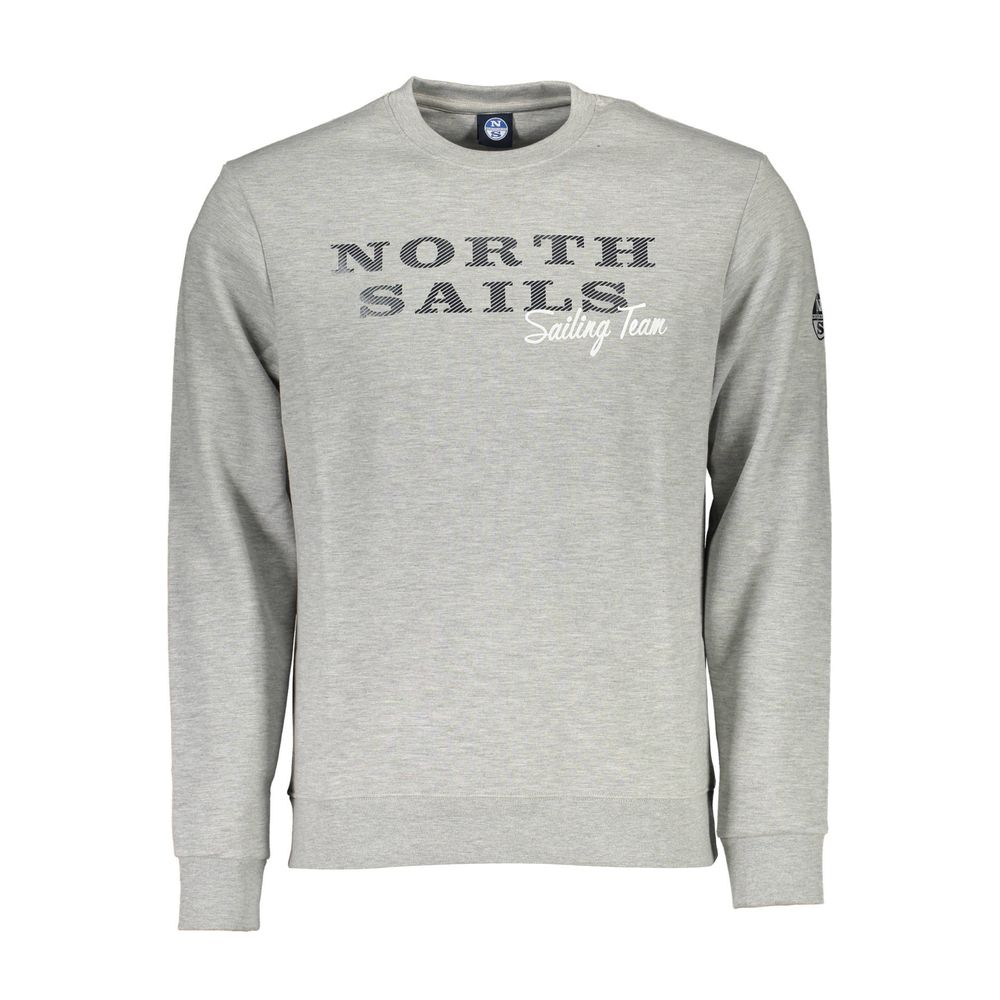 North Sails Grauer Baumwollpullover für Herren