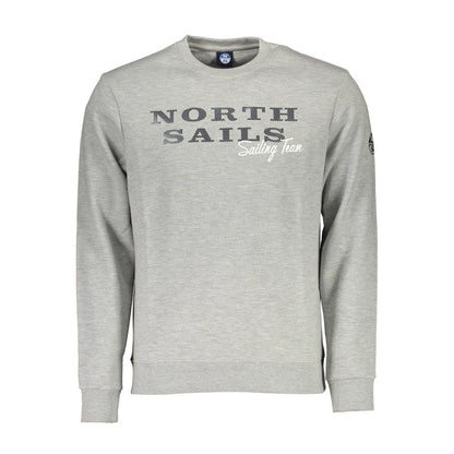 North Sails Gray Cotton Men Sweater