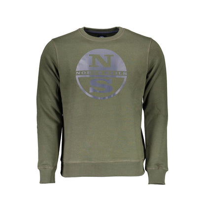 North Sails Green Cotton Men Sweater