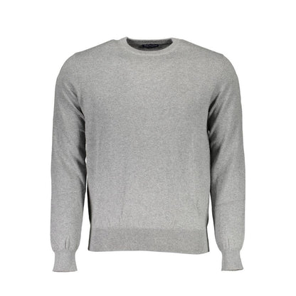 North Sails Gray Cotton Men Sweater