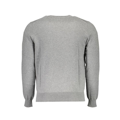 North Sails Gray Cotton Men Sweater