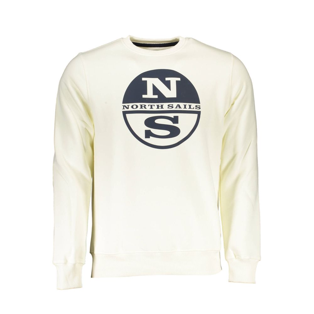 North Sails White Cotton Men Sweater