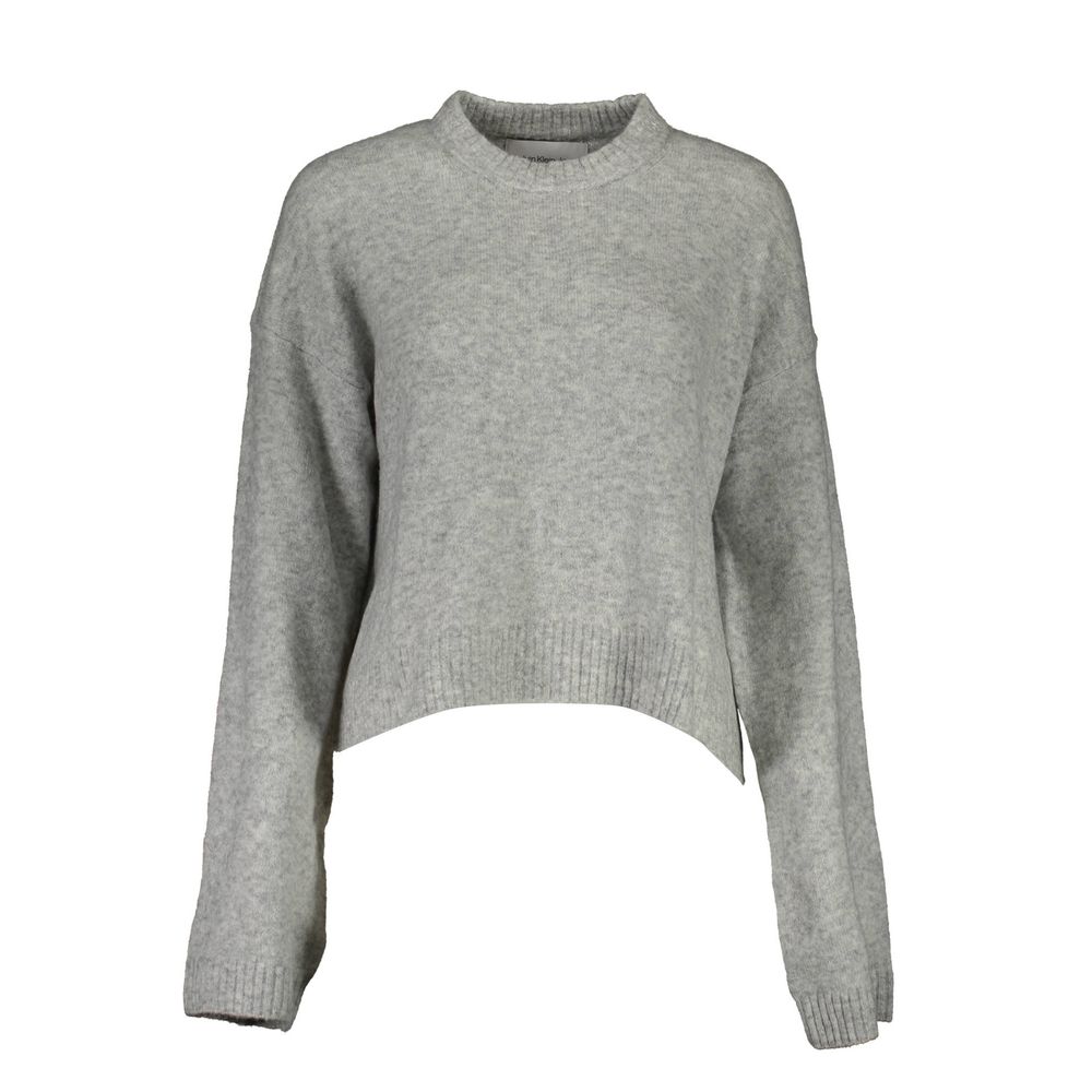 Calvin Klein Grauer Wollpullover für Damen