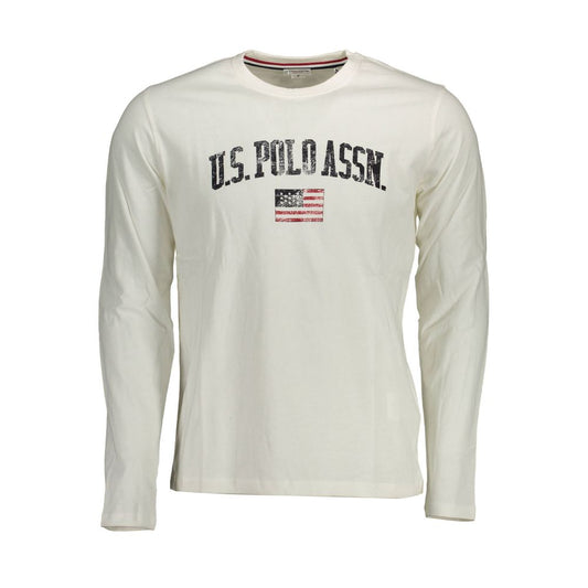 US POLO ASSN. Weißes Baumwoll-T-Shirt für Herren