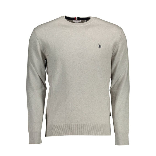 US POLO ASSN. Grauer Baumwollpullover für Herren