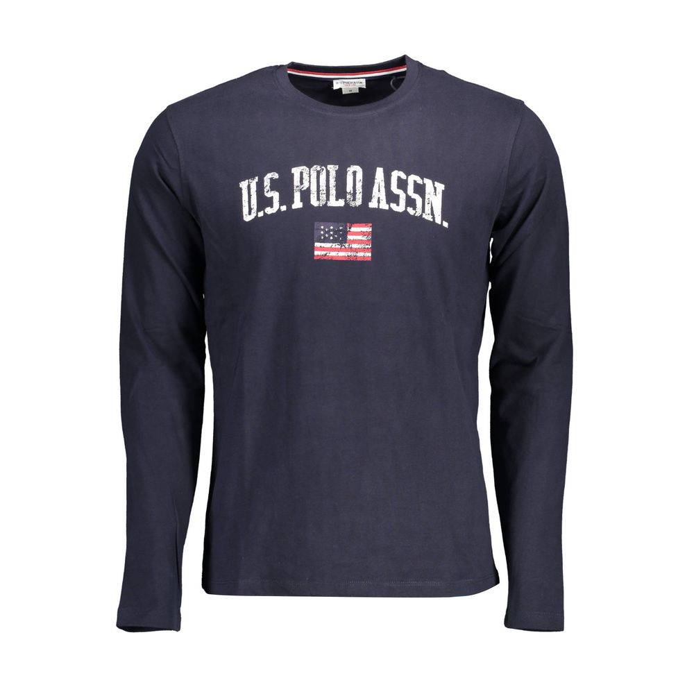 US POLO ASSN. Blaues Herren-T-Shirt aus Baumwolle