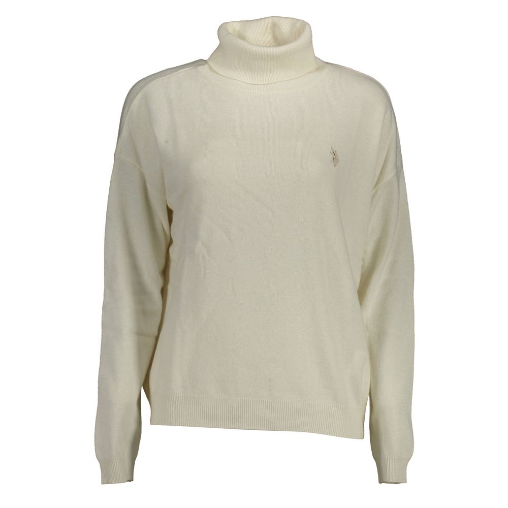 U.S. POLO ASSN. White Wool Women Sweater