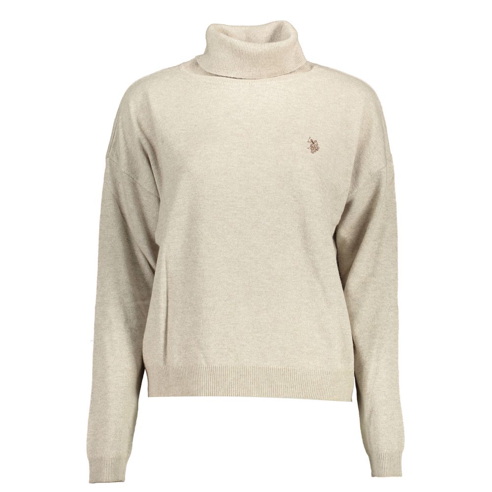 US POLO ASSN. Beigefarbener Wollpullover für Damen