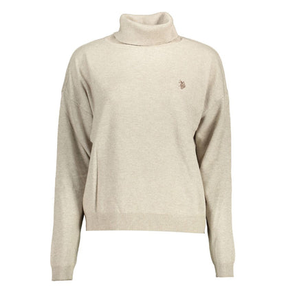 US POLO ASSN. Beigefarbener Wollpullover für Damen