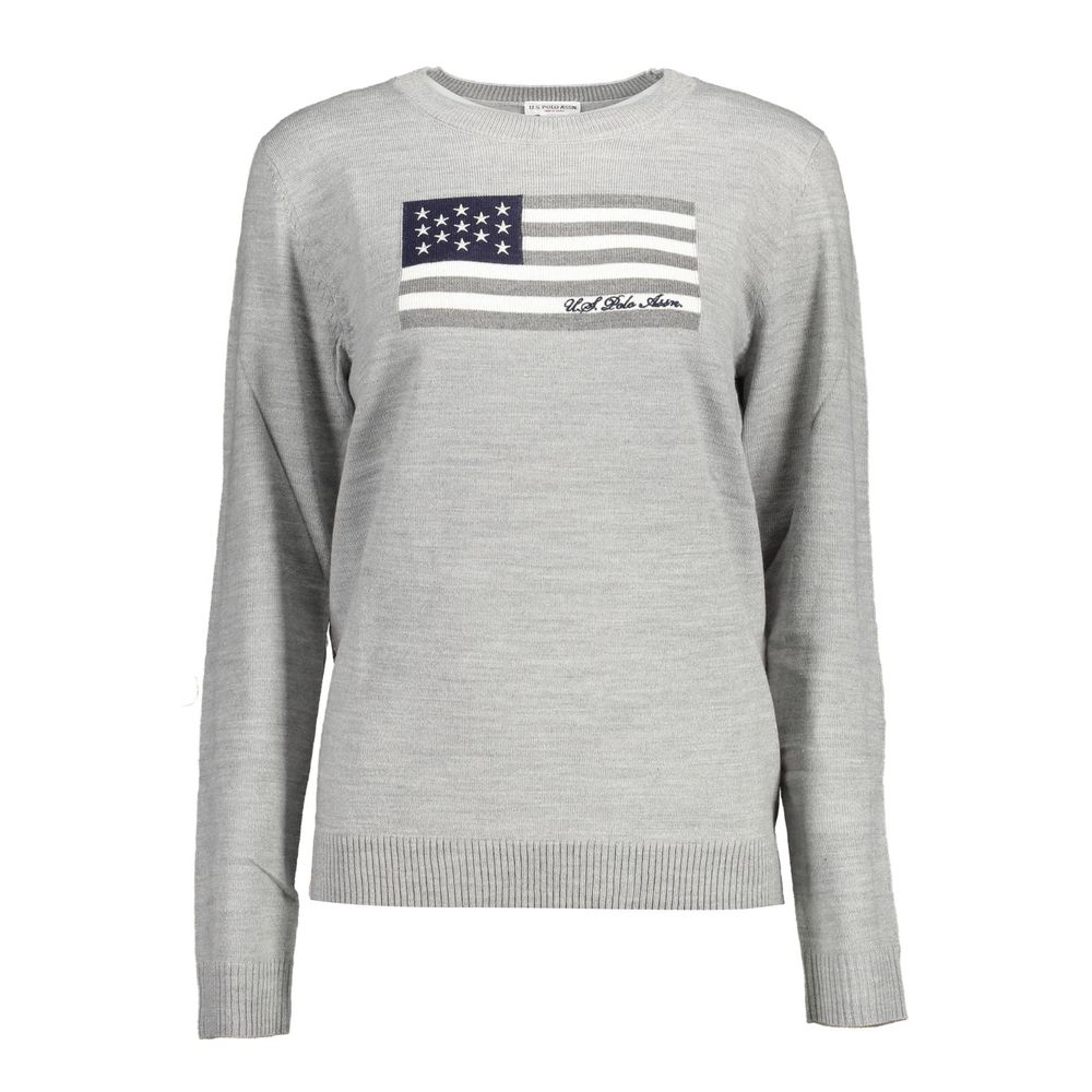 U.S. POLO ASSN. Gray Acrylic Women Sweater