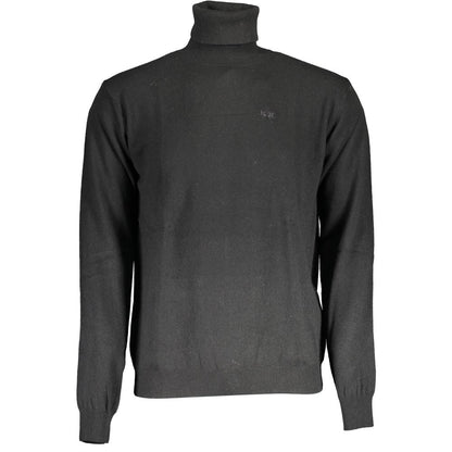 La Martina Black Wool Men Sweater