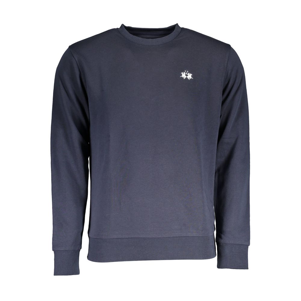 La Martina Blue Cotton Men Sweater