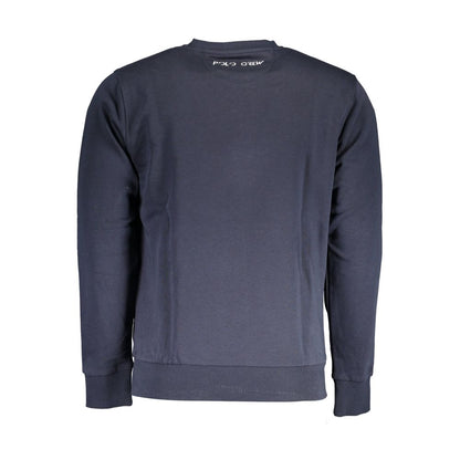 La Martina Blue Cotton Men Sweater