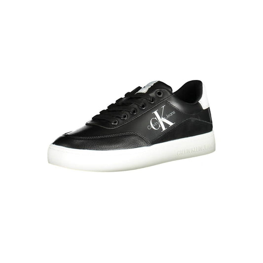 Calvin Klein – Schwarze Leder-Sneaker für Damen