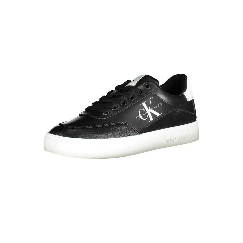 Calvin Klein – Schwarze Leder-Sneaker für Damen