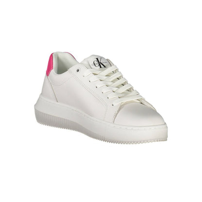 Calvin Klein – Weiße Leder-Sneaker für Damen