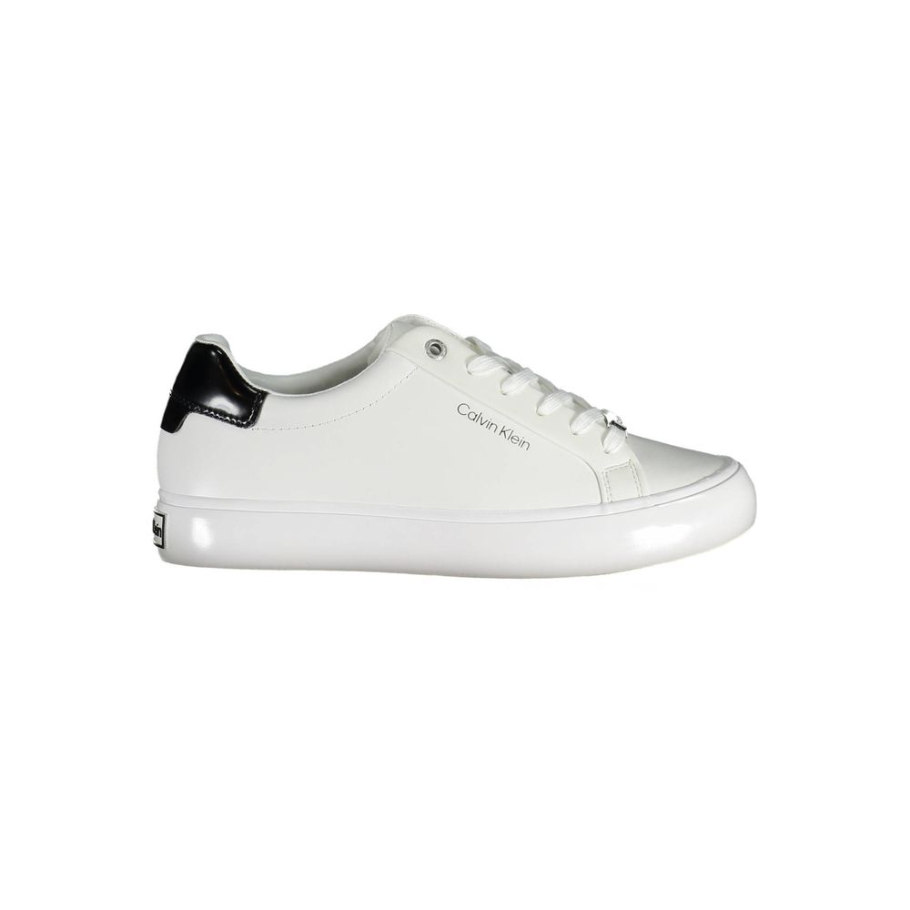 Calvin Klein – Weiße Leder-Sneaker für Damen