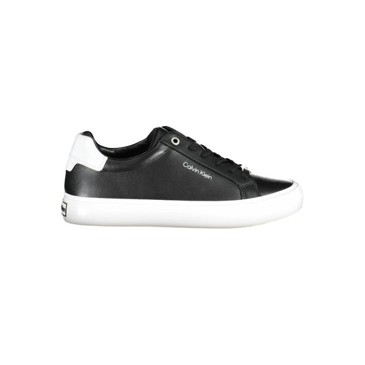 Calvin Klein – Schwarze Leder-Sneaker für Damen