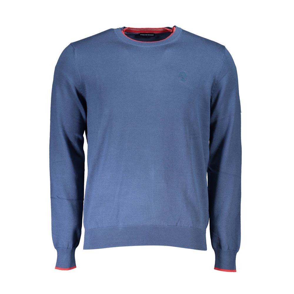 North Sails Blue Cotton Men Sweater