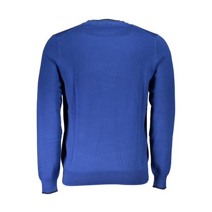 North Sails Blue Cotton Men Sweater