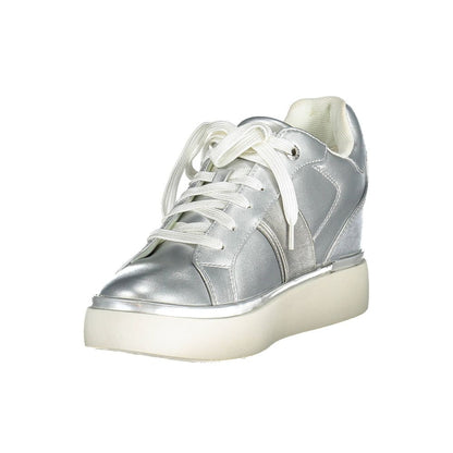 US POLO ASSN. Silberfarbener Polyester-Sneaker für Damen