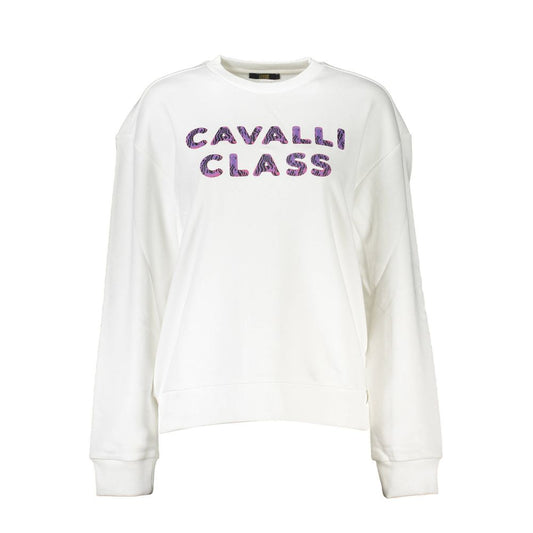 Cavalli Class White Cotton Women Sweater