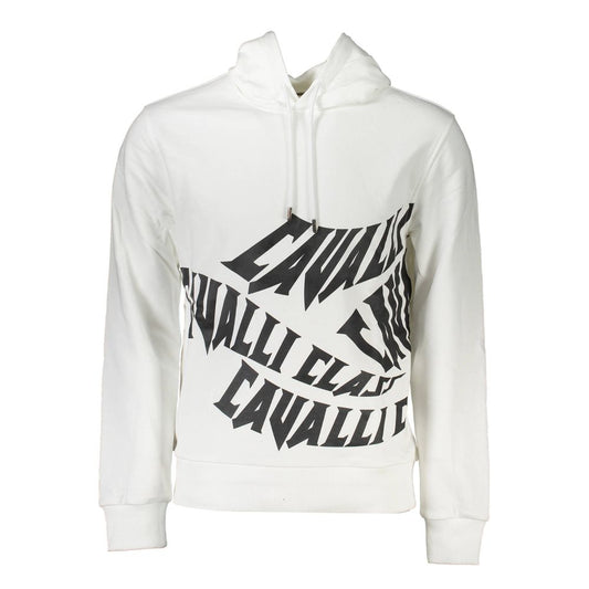 Cavalli Class Weißes Baumwoll-Sweatshirt für Herren