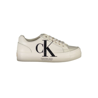 Calvin Klein – Weiße Leder-Sneaker für Damen