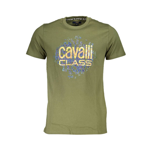 Grünes Baumwoll-T-Shirt „Cavalli Class“