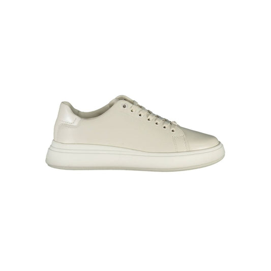 Calvin Klein Beige Leder Damen Sneaker