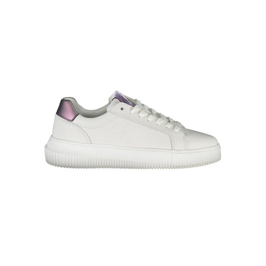 Calvin Klein – Weiße Leder-Sneaker für Damen