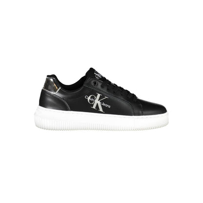 Calvin Klein – Schwarze Leder-Sneaker für Damen