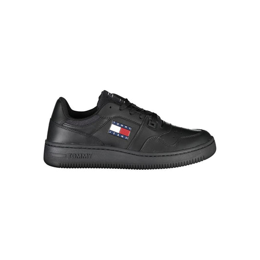 Tommy Hilfiger – Schwarze Leder-Sneaker für Damen