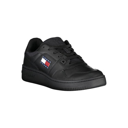 Tommy Hilfiger – Schwarze Leder-Sneaker für Damen