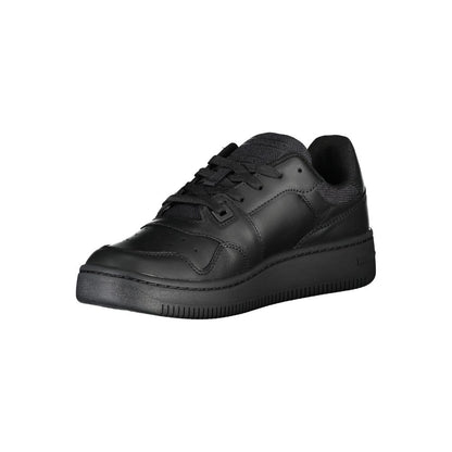 Tommy Hilfiger – Schwarze Leder-Sneaker für Damen