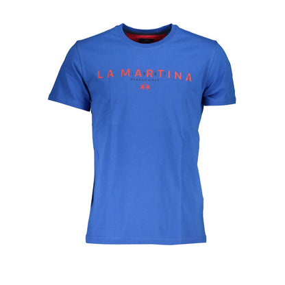 La Martina – Schickes T-Shirt mit Rundhalsausschnitt und Logo in Kobaltblau