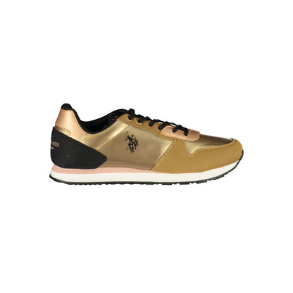 US POLO ASSN. Goldener Polyester-Sneaker