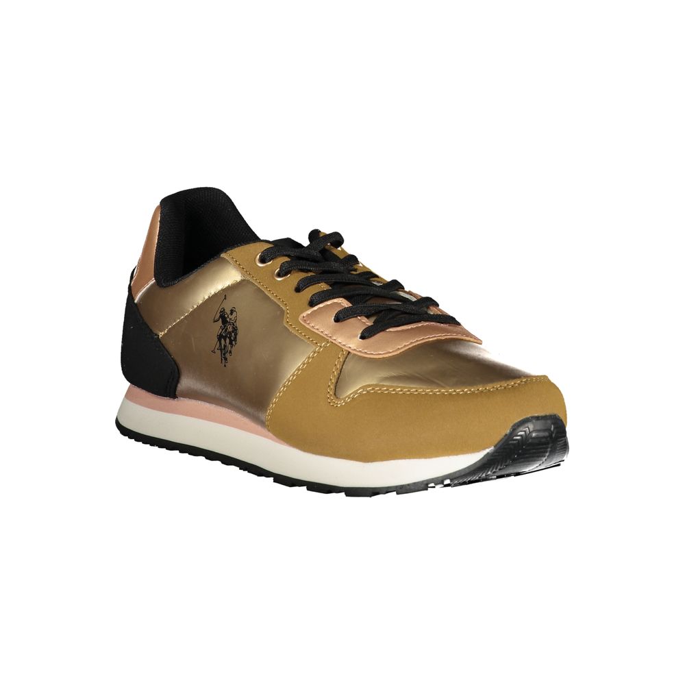 US POLO ASSN. Goldener Polyester-Sneaker