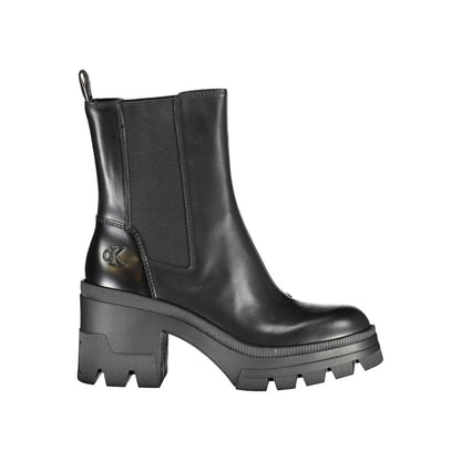 Calvin Klein – Eleganter Stiefel mit Absatz und schickem Druckdetail