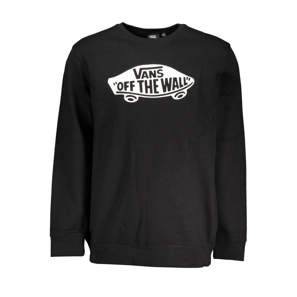 Vans – Schickes, schwarzes Baumwoll-Sweatshirt mit Logo-Print