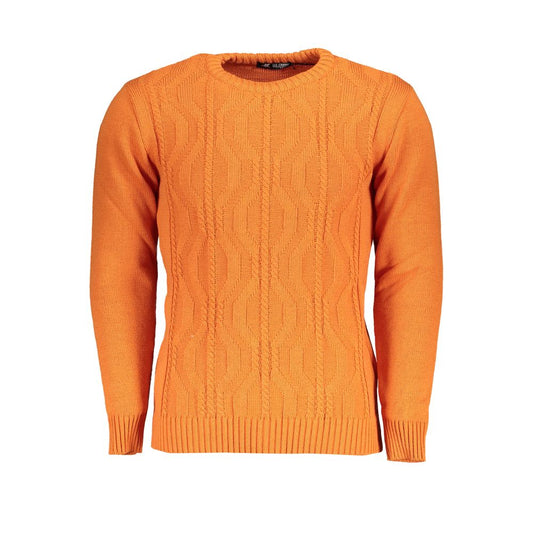 Orangefarbener Pullover aus US Grand Polo-Stoff