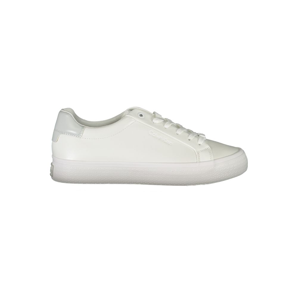 Calvin Klein Elegante weiße Sneakers mit Kontrastdetails