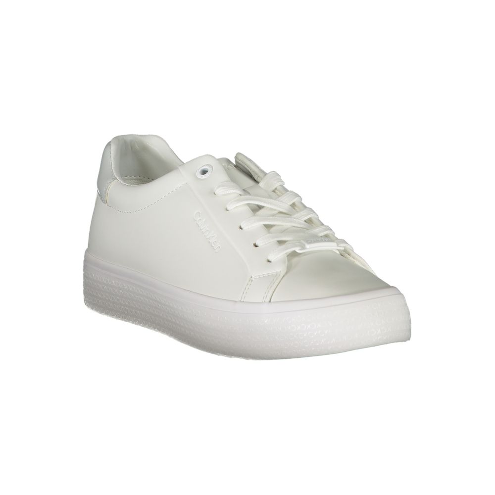 Calvin Klein Elegante weiße Sneakers mit Kontrastdetails