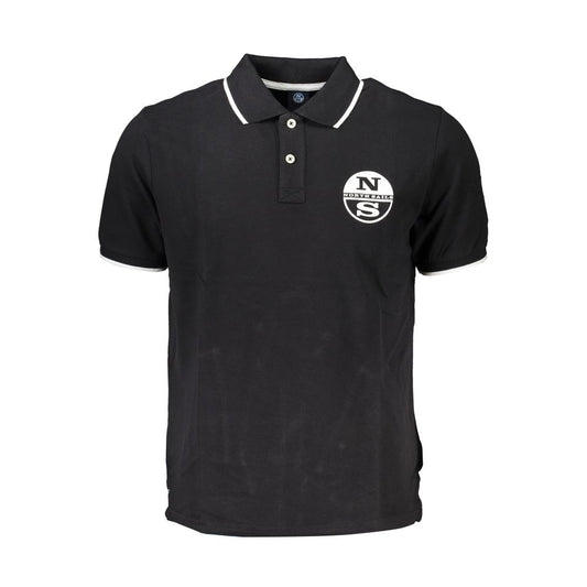 North Sails Black Cotton Polo Shirt