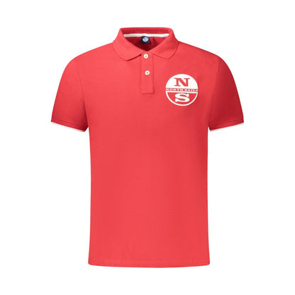 North Sails Red Cotton Men Polo Shirt