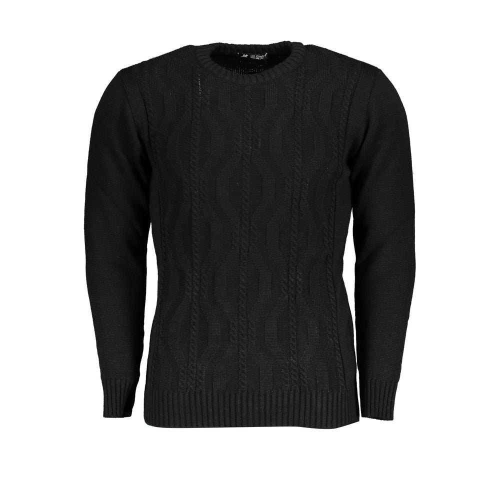 U.S. Grand Polo Black Fabric Sweater