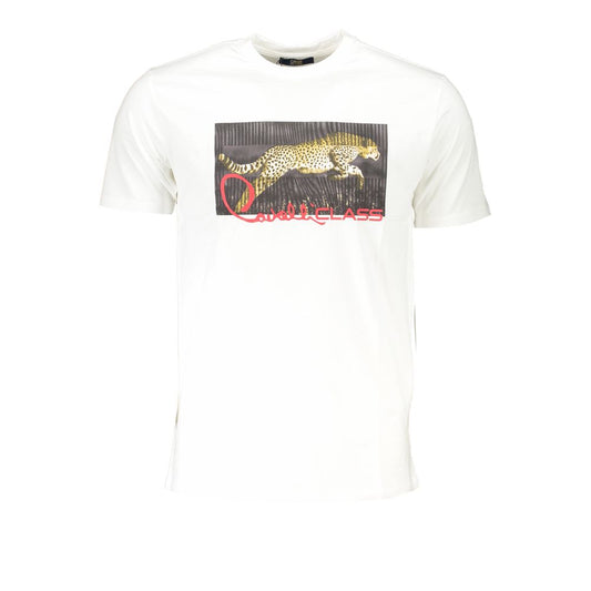 Weißes Baumwoll-T-Shirt „Cavalli Class“