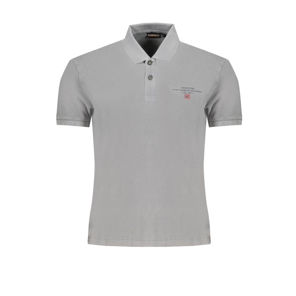 Napapijri Gray Cotton Polo Shirt