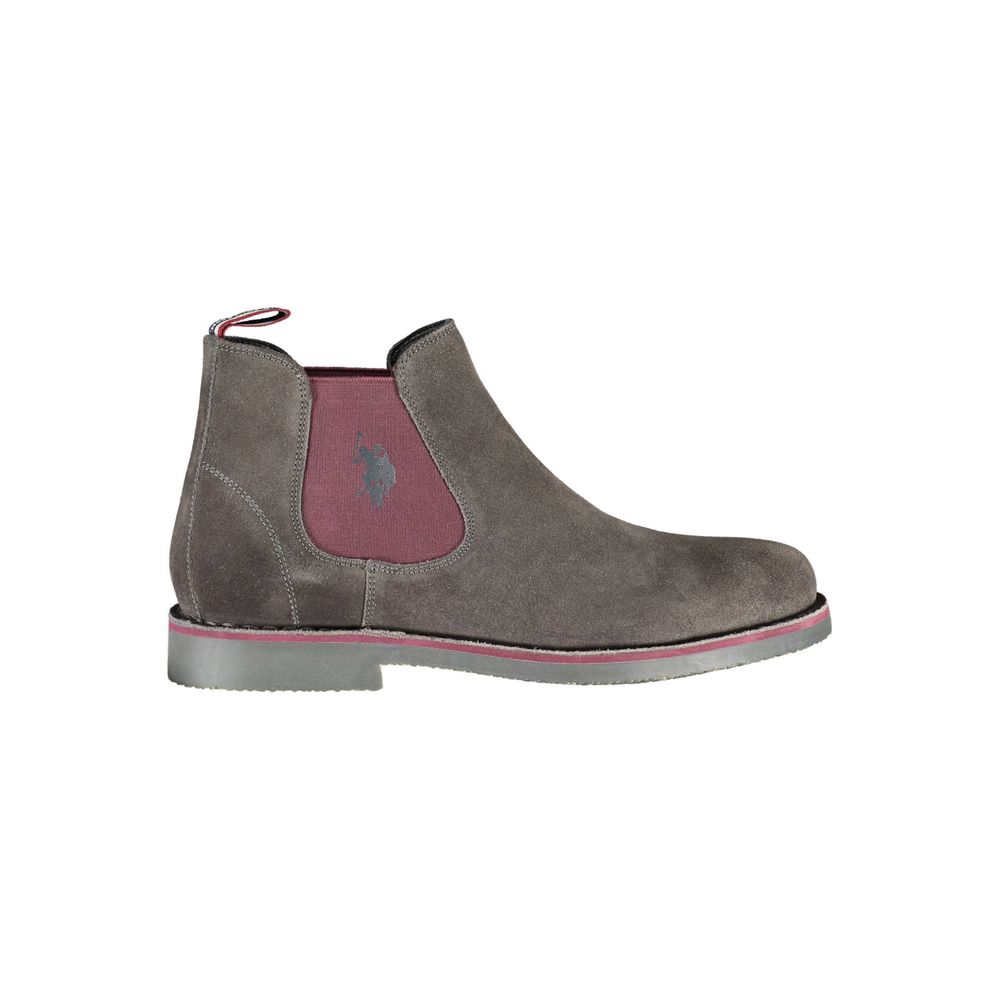 US POLO ASSN. Graue Leder Herrenstiefel