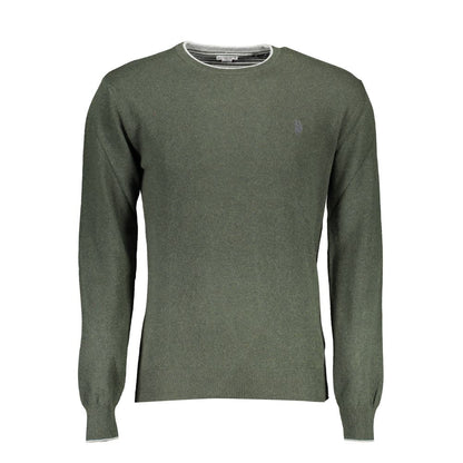 US POLO ASSN. Grüner Wollpullover für Herren